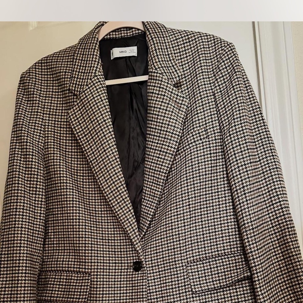 Mango oversized wool blend blazer